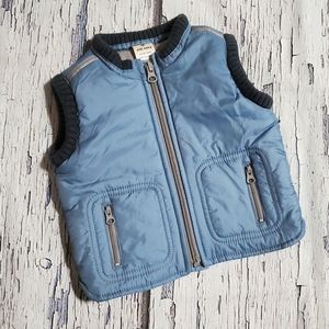 Old Navy Baby Puffer Vest Sleeveless Zip Size 6-12 Months